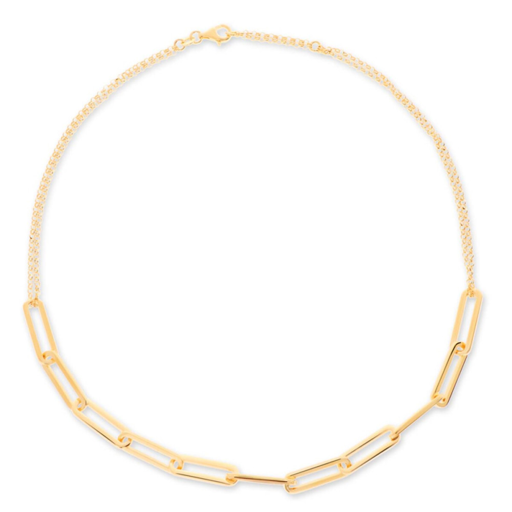 glow-102-8389-45-schakelketting-gold-plated-paperclipschakel-6-7-mm-breedte-lengte-45-cm