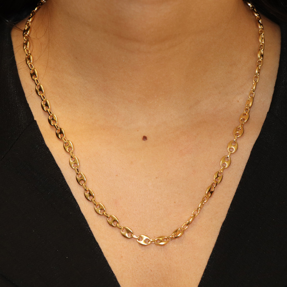 glow-102-8390-50-schakelketting-koffieboon-gold-plated-6-mm-breedte-lengte-50-cm