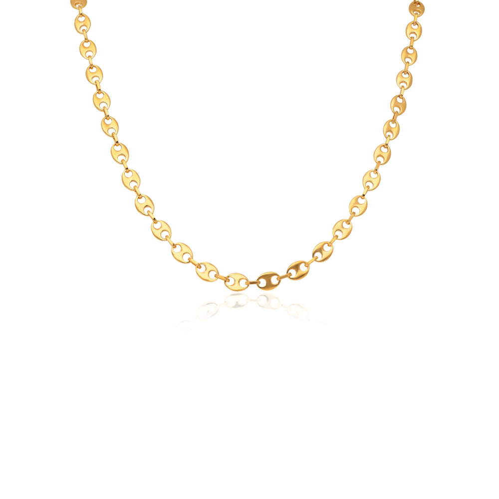 glow-102-8390-50-schakelketting-koffieboon-gold-plated-6-mm-breedte-lengte-50-cm