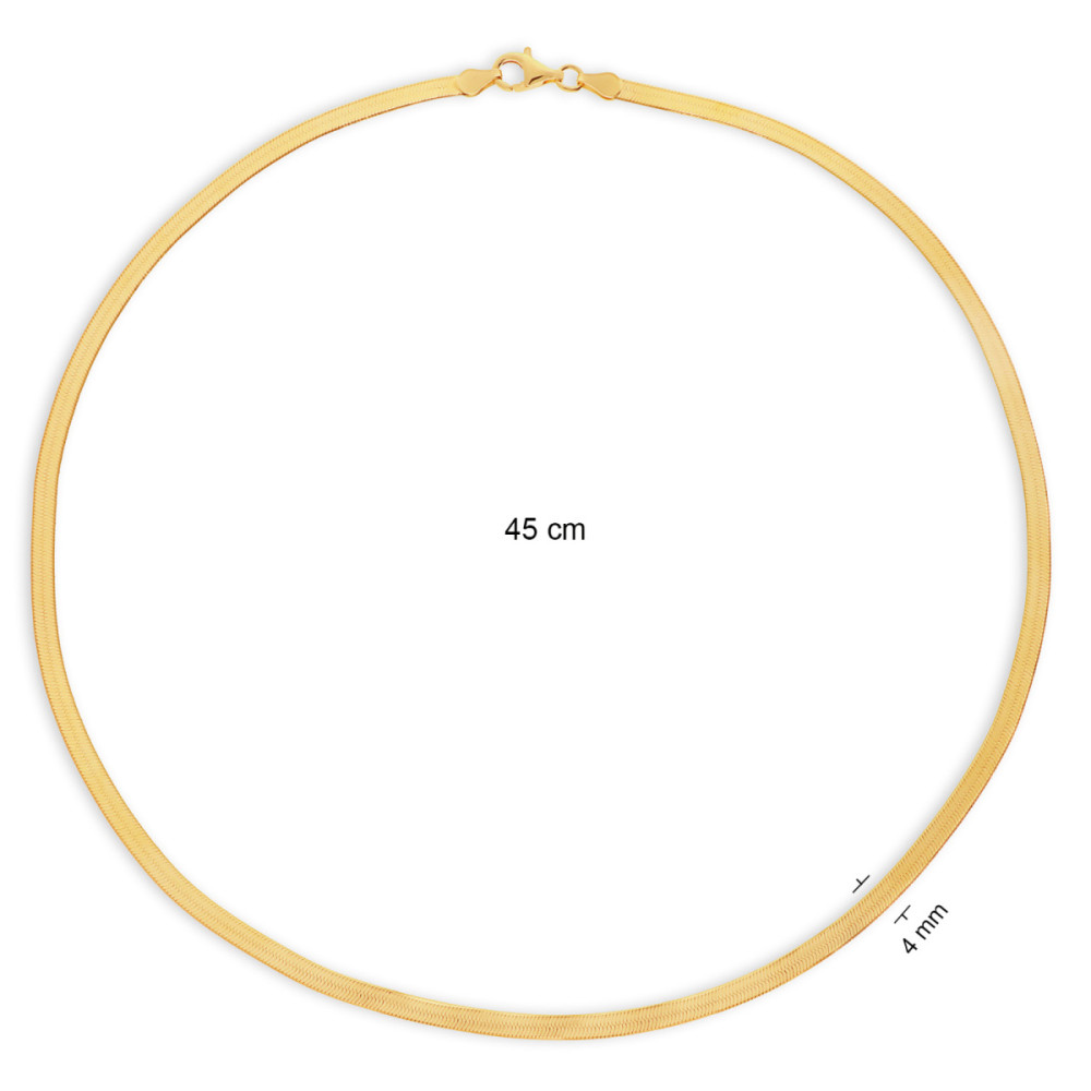 glow-102-8393-45-schakelketting-slang-gold-plated-4-mm-breedte-lengte-45-cm