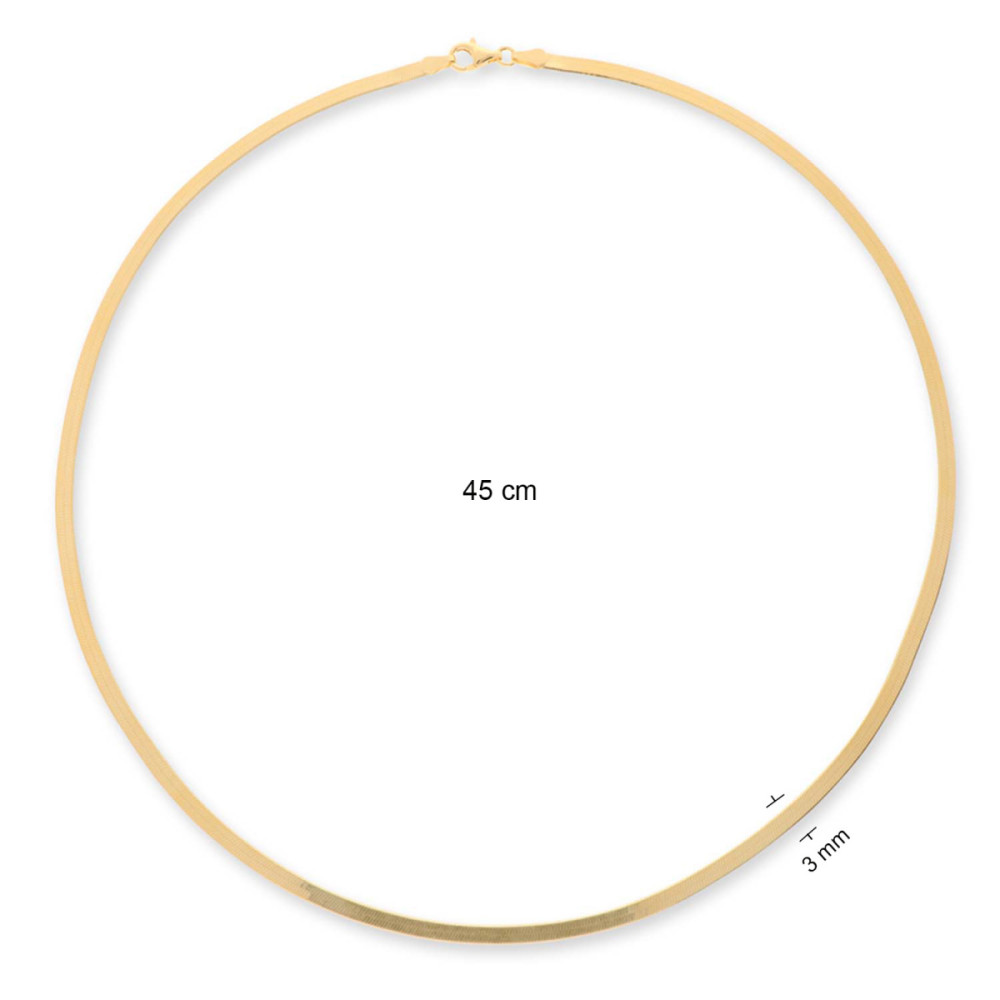 glow-102-8396-45-schakelketting-gold-plated-slankschakel-3-mm-breedte-lengte-45-cm