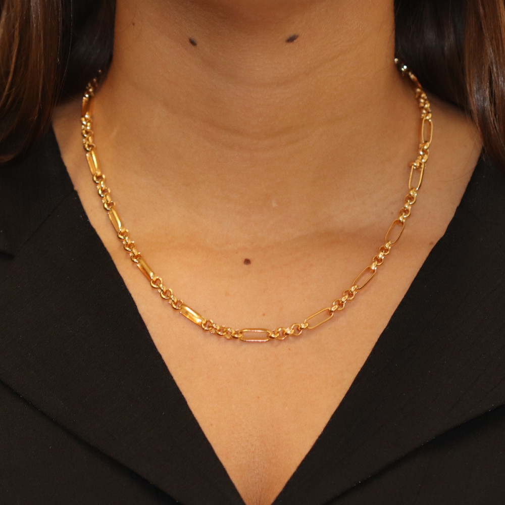 glow-102-8410-45-schakelketting-gold-plated-ovaal-en-rond-5-mm-breedte-lengte-45-cm