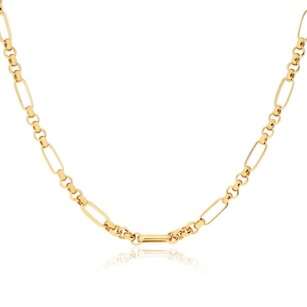 glow-102-8410-45-schakelketting-gold-plated-ovaal-en-rond-5-mm-breedte-lengte-45-cm