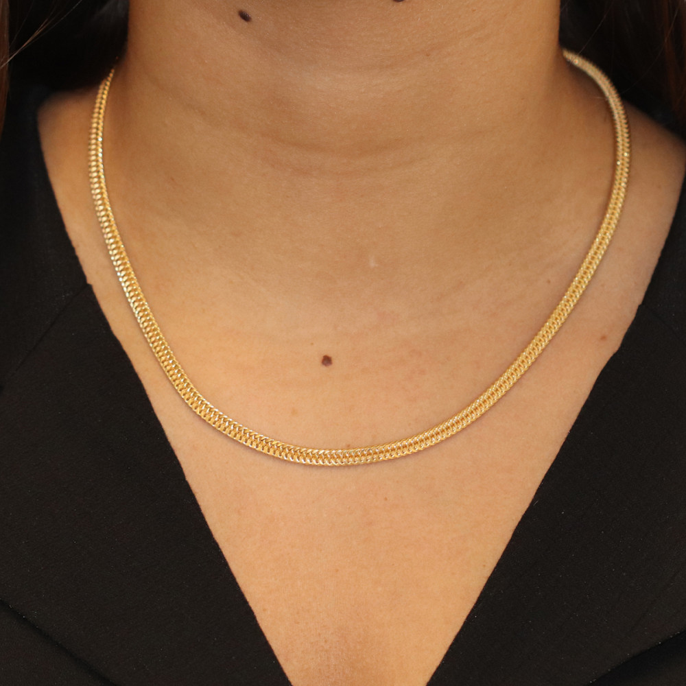 glow-102-8414-45-schakelketting-gold-plated-gourmet-4-mm-breedte-lengte-45-cm