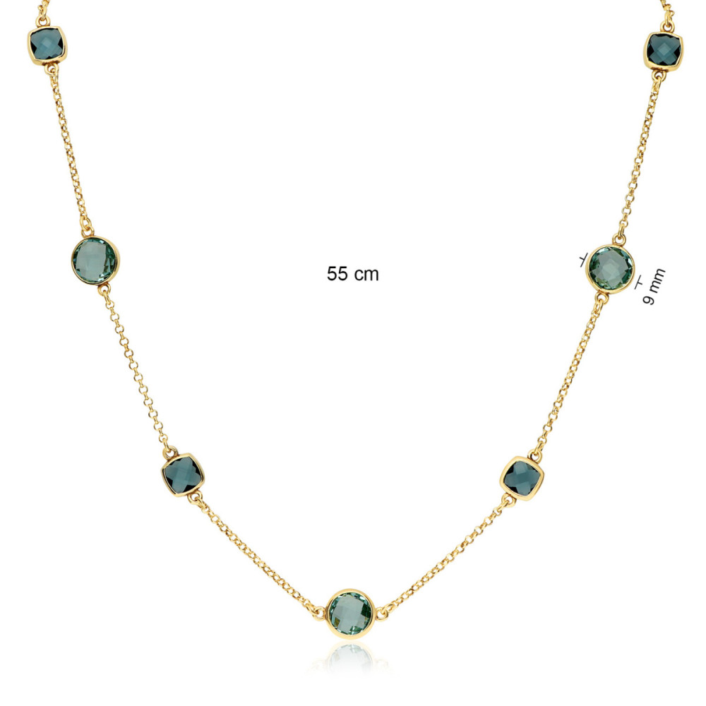 glow-102-8611-55-ketting-met-steen-gold-plated-jasseronschakel-zirkonia-blauw-9-mm-breed-lengte-55-cm