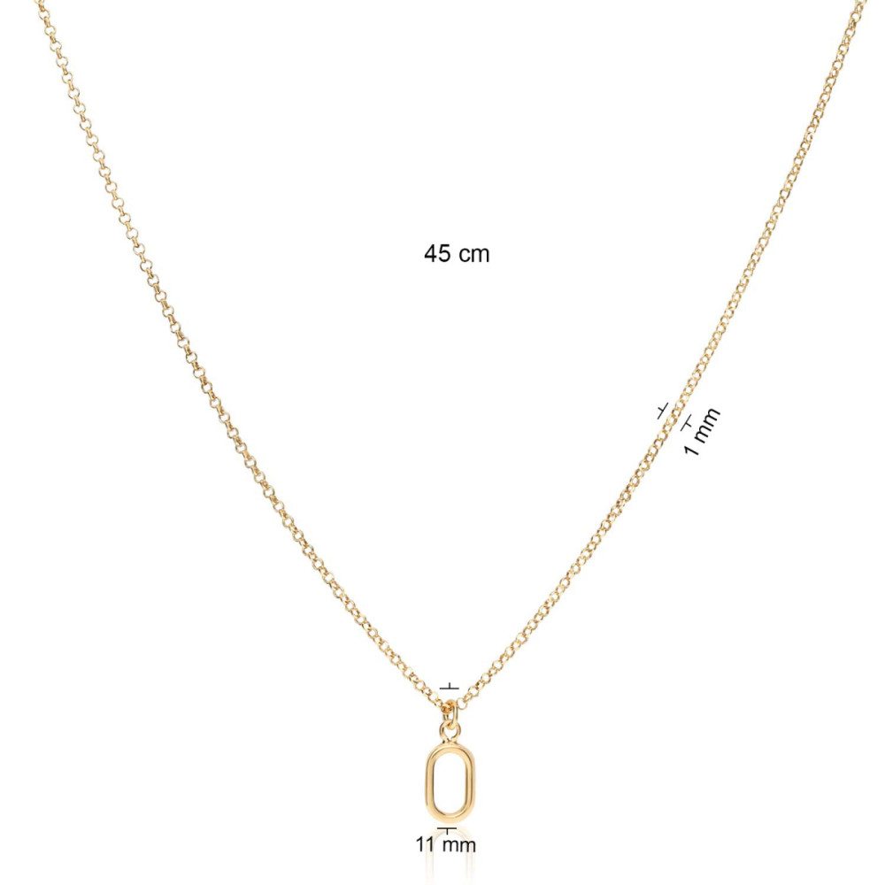 glow-102-8617-45-ketting-met-hanger-gold-plated-ovaal-11-mm-breedte-lengte-45-cm
