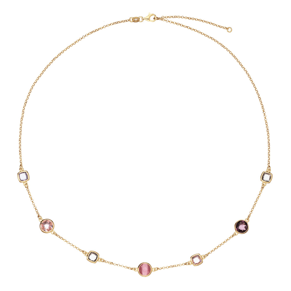 glow-102-8621-55-ketting-met-steen-gold-plated-roze-en-transparante-zirkonia-9-mm-breed-lengte-55-cm