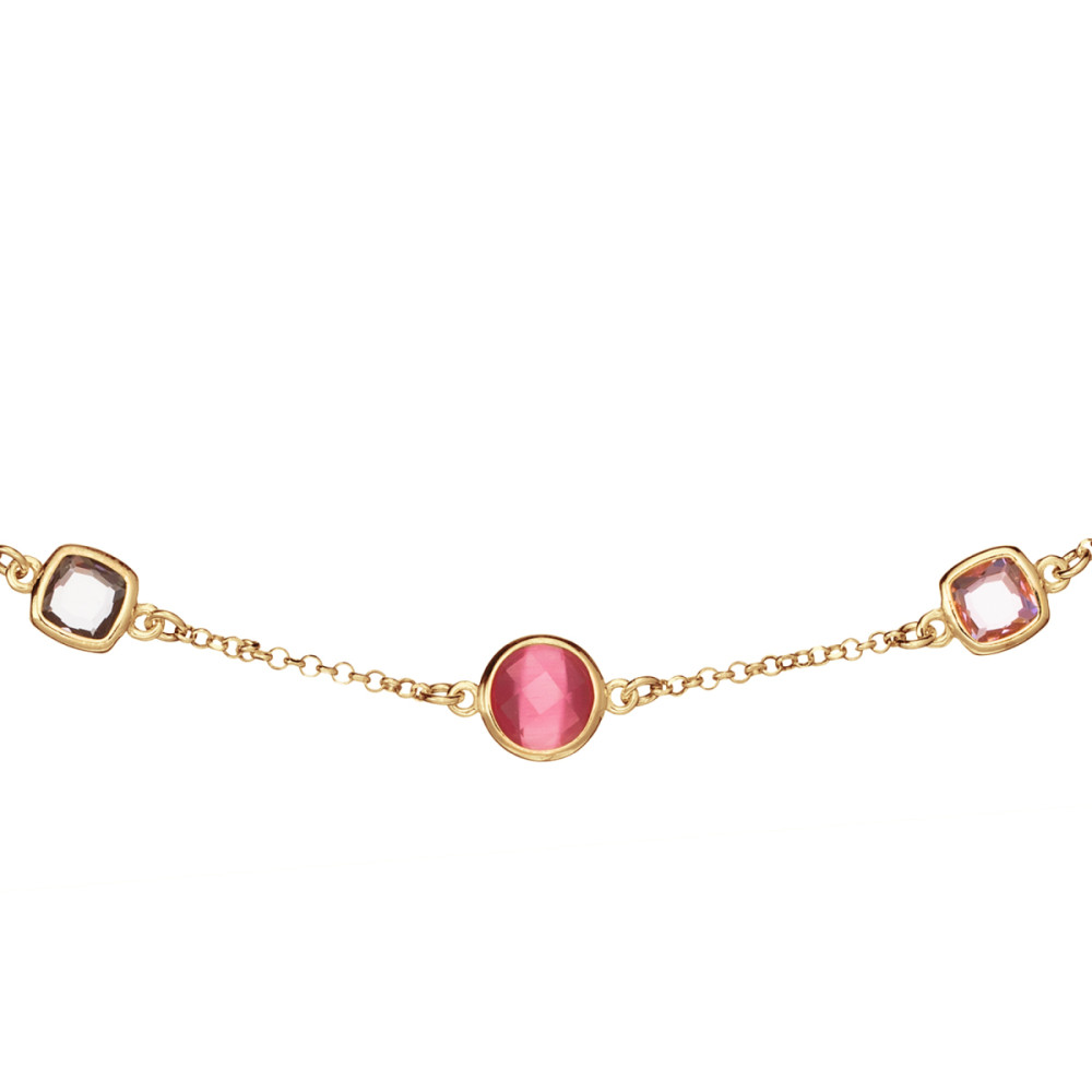 glow-102-8621-55-ketting-met-steen-gold-plated-roze-en-transparante-zirkonia-9-mm-breed-lengte-55-cm