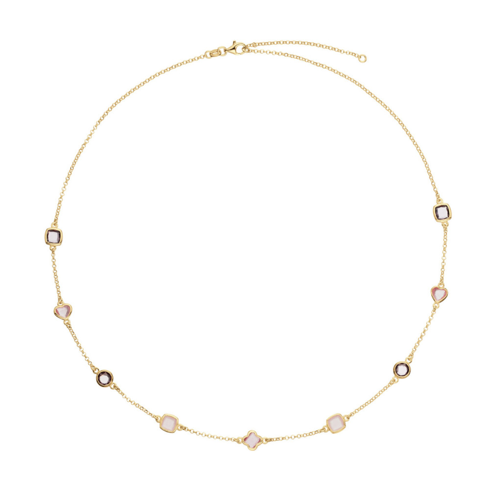 glow-102-8625-55-ketting-met-steen-gold-plated-jasseron-zirkonia-roze-lengte-50-55-cm