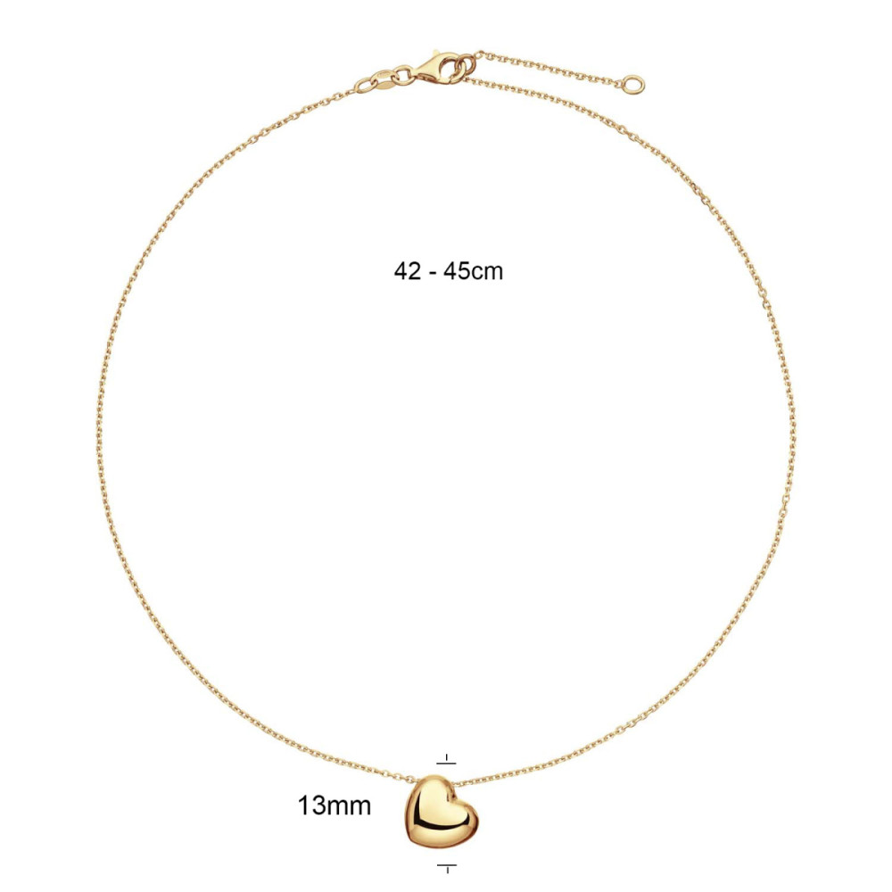glow-102-8740-45-ketting-met-hanger-gold-plated-hartje-13-mm-hoog-lengte-42-45-cm