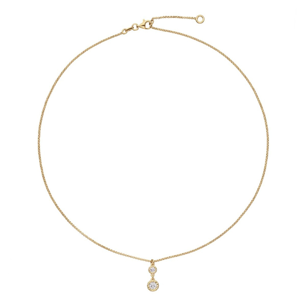 glow-102-8748-45-ketting-met-hanger-gold-plated-ronde-zirkonia-14-mm-hoog-lengte-42-45-cm