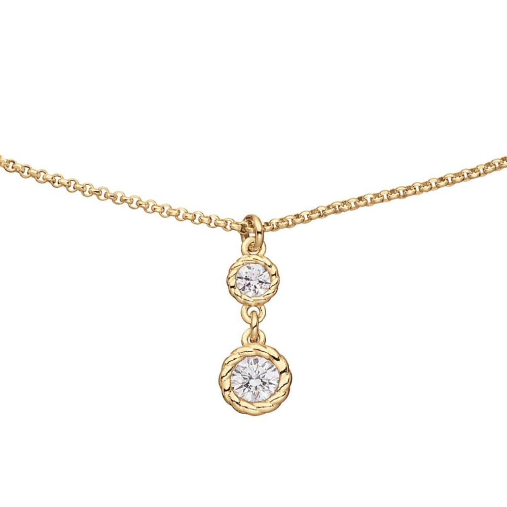 glow-102-8748-45-ketting-met-hanger-gold-plated-ronde-zirkonia-14-mm-hoog-lengte-42-45-cm