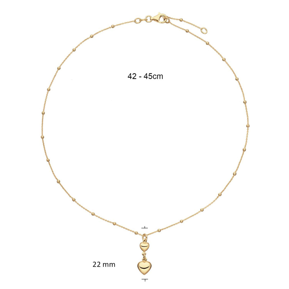glow-102-8754-45-ketting-met-hanger-goudkleurig-dubbele-hartjes-22-mm-hoog-lengte-42-45-cm