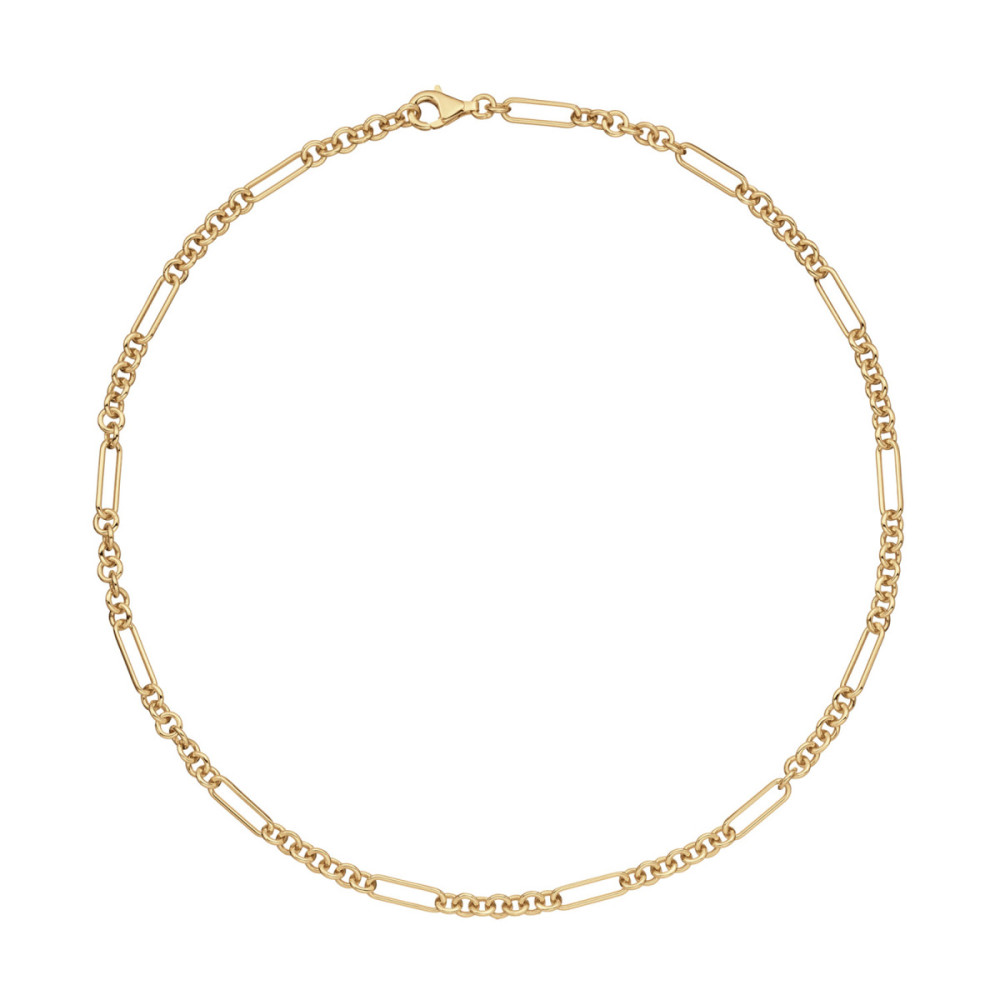 glow-102-8990-45-schakelketting-jasseronschakel-gold-plated-5-mm-breedte-lengte-45-cm