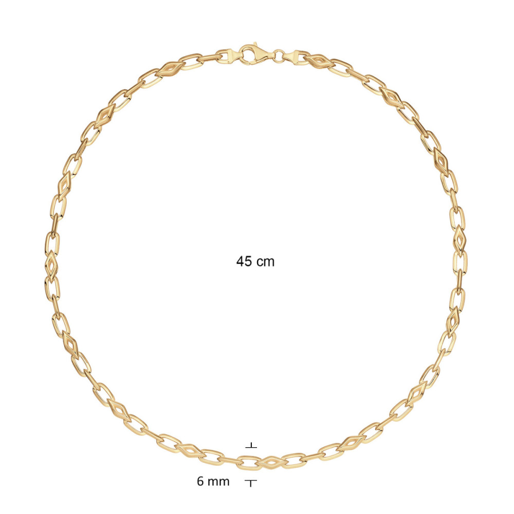 glow-102-8996-45-schakelketting-ankerschakel-gold-plated-6-mm-breedte-lengte-45-cm