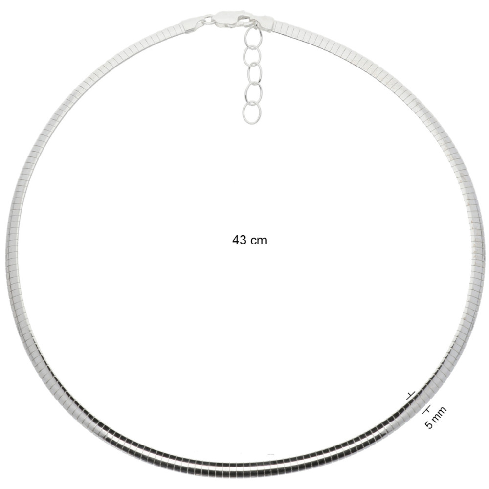 glow-103-7038-43-schakelketting-zilver-omegaschakel-5-mm-breedte-lengte-43-cm