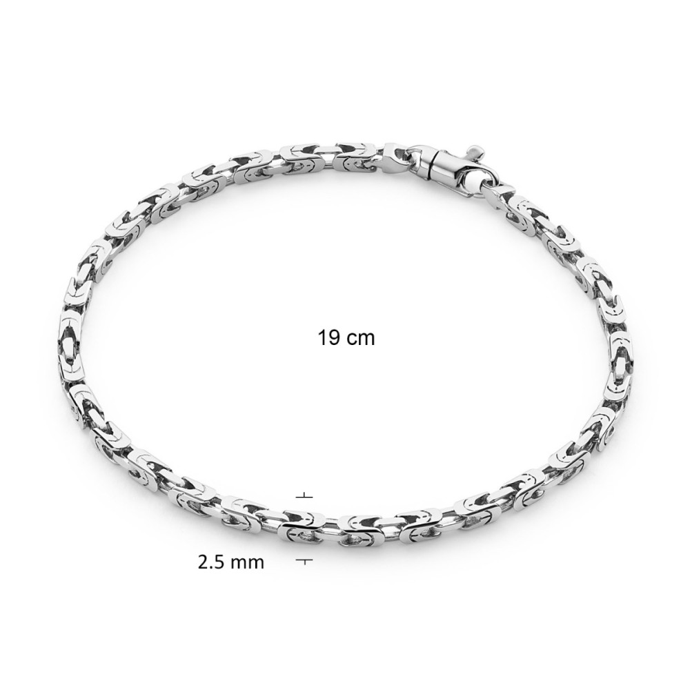 glow-104-0255-19-schakelarmband-glanzend-gerhodineerd-zilver-koningsschakel-2-5-mm-breedte-lengte-19-cm