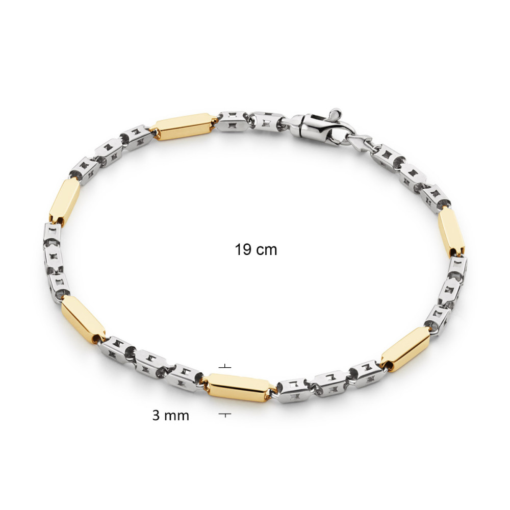 glow-104-0257-19-schakelarmband-bicolor-glanzend-zilver-en-gold-plated-3-mm-breedte-lengte-19-cm