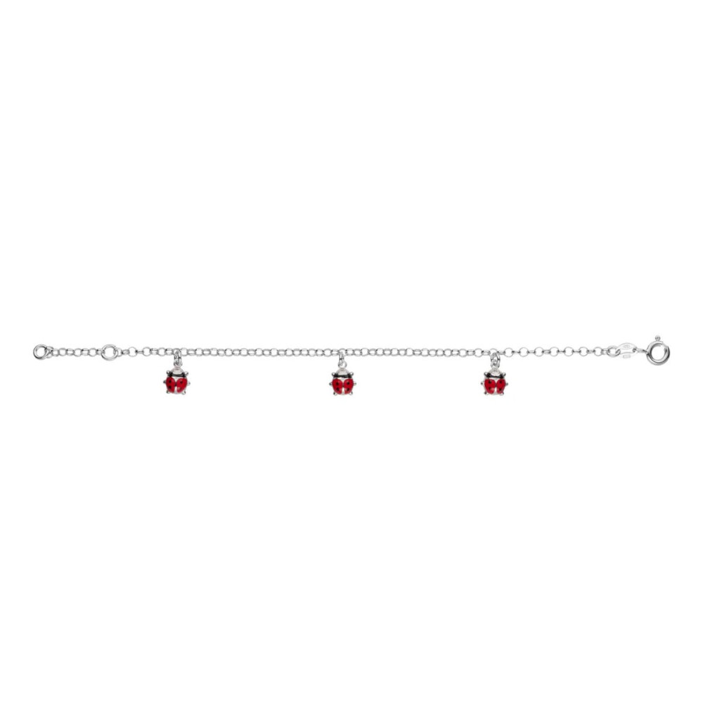 glow-104-0505-16-armband-met-hanger-zilver-emaille-lieveheersbeestje-glanzend-jasseron-6-mm-breedte-lengte-12-14-cm