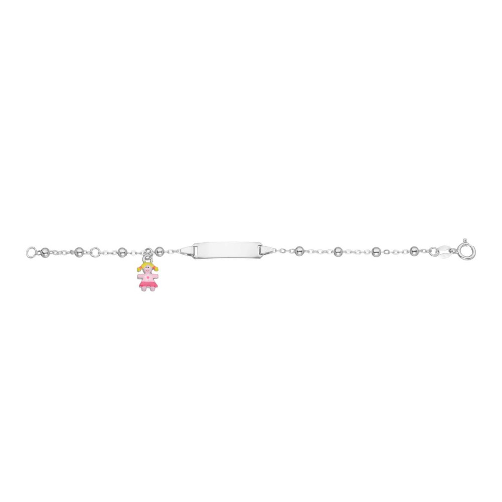 glow-104-0510-14-plaatarmband-kinderen-925-zilver-emaille-poppetje-25-mm-breed-x-5-mm-hoog-lengte-12-14-cm