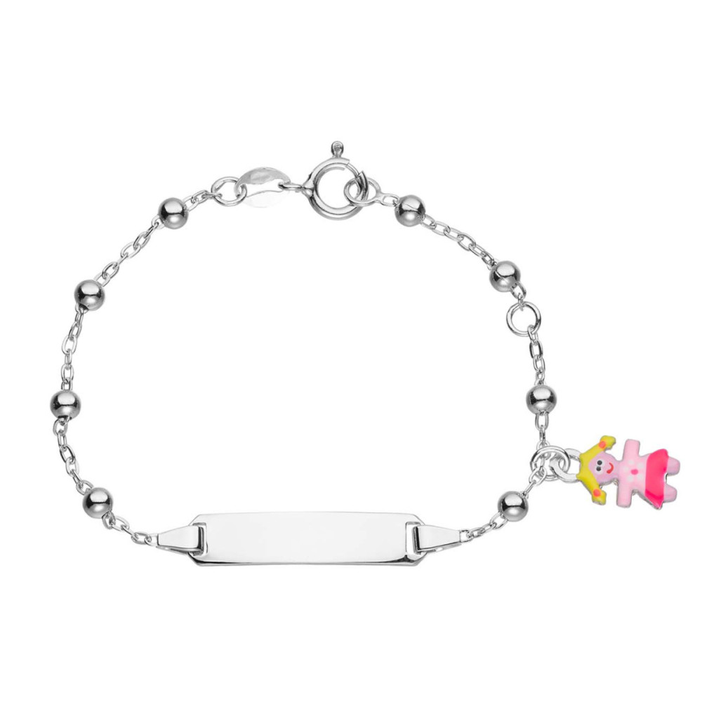glow-104-0510-14-plaatarmband-kinderen-925-zilver-emaille-poppetje-25-mm-breed-x-5-mm-hoog-lengte-12-14-cm