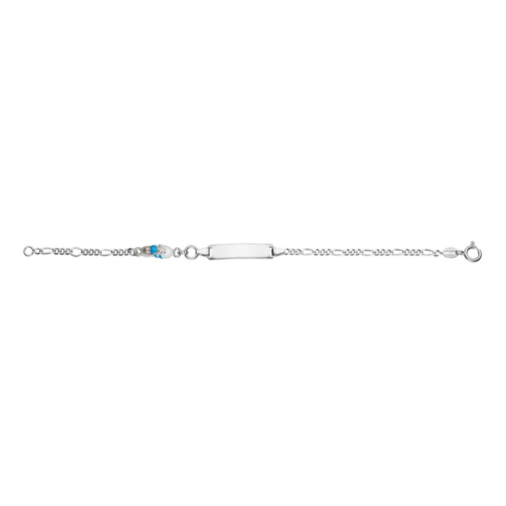 glow-104-0525-16-plaatarmband-kinderen-zilver-emaille-voetbalschoen-25-mm-breed-x-5-mm-hoog-lengte-12-14-cm