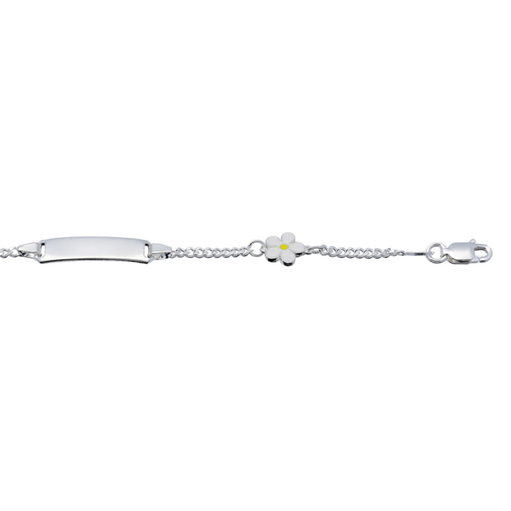 glow-104-0637-15-gepersonaliseerde-plaatarmband-kinderen-glanzend-zilver-bloem-5-mm-hoog-lengte-15-cm