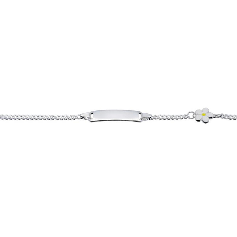 glow-104-0637-15-gepersonaliseerde-plaatarmband-kinderen-glanzend-zilver-bloem-5-mm-hoog-lengte-15-cm