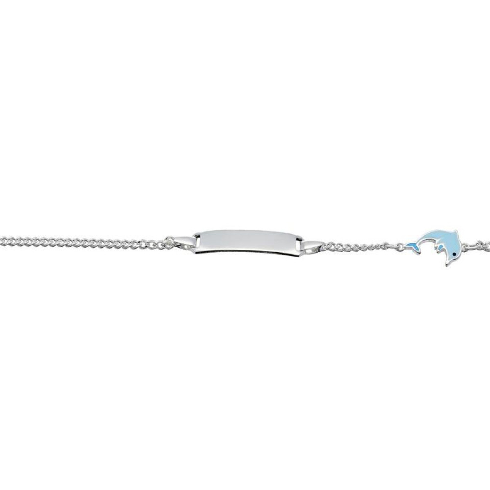 glow-104-0638-15-plaatarmband-kinderen-zilver-blauw-dolfijn-5-mm-hoog-lengte-15-cm