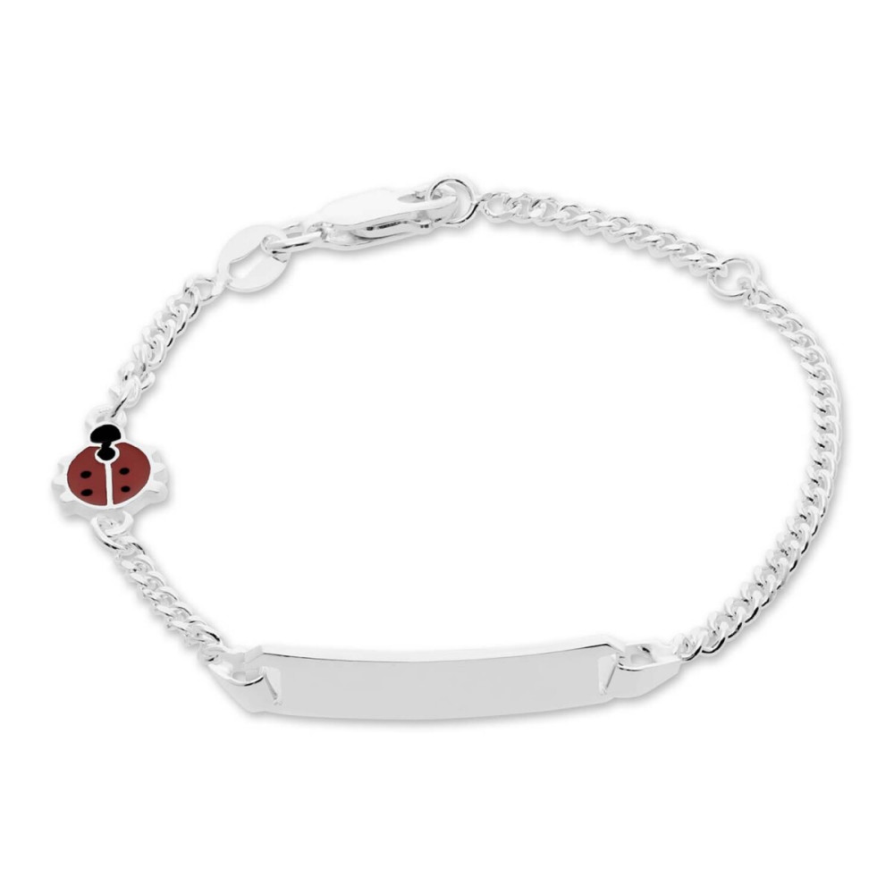 glow-104-0640-15-plaatarmband-zilver-emaille-lieveheersbeestje-gourmet-5-mm-hoog-lengte-15-cm