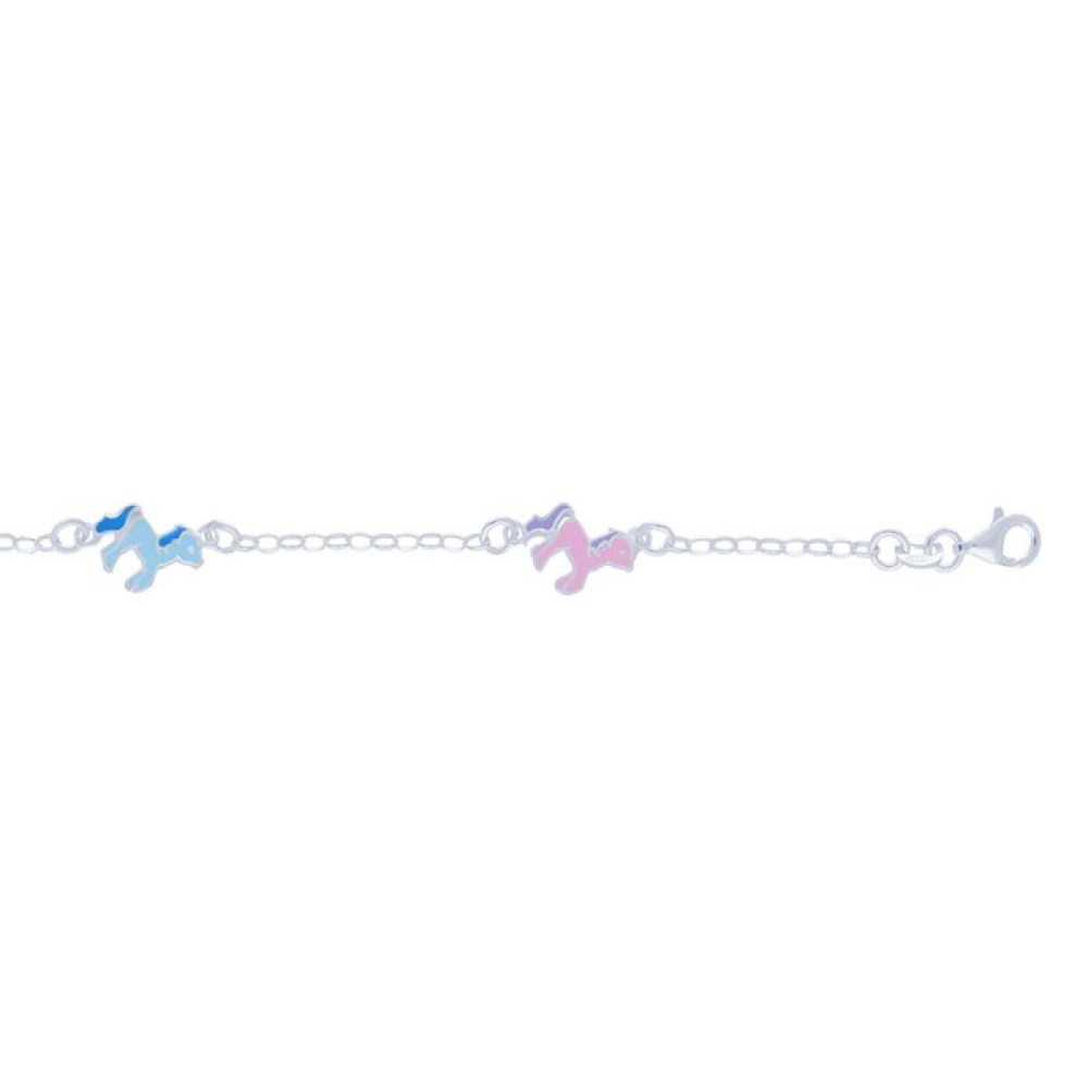 glow-104-0645-17-armband-met-hanger-zilver-emaille-kleurrijke-pony-s-lengte-16-cm