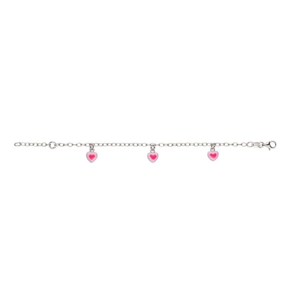 glow-104-0690-16-armband-met-hanger-zilver-roze-hartjes-emaille-7-mm-hoog-lengte-14-16-cm
