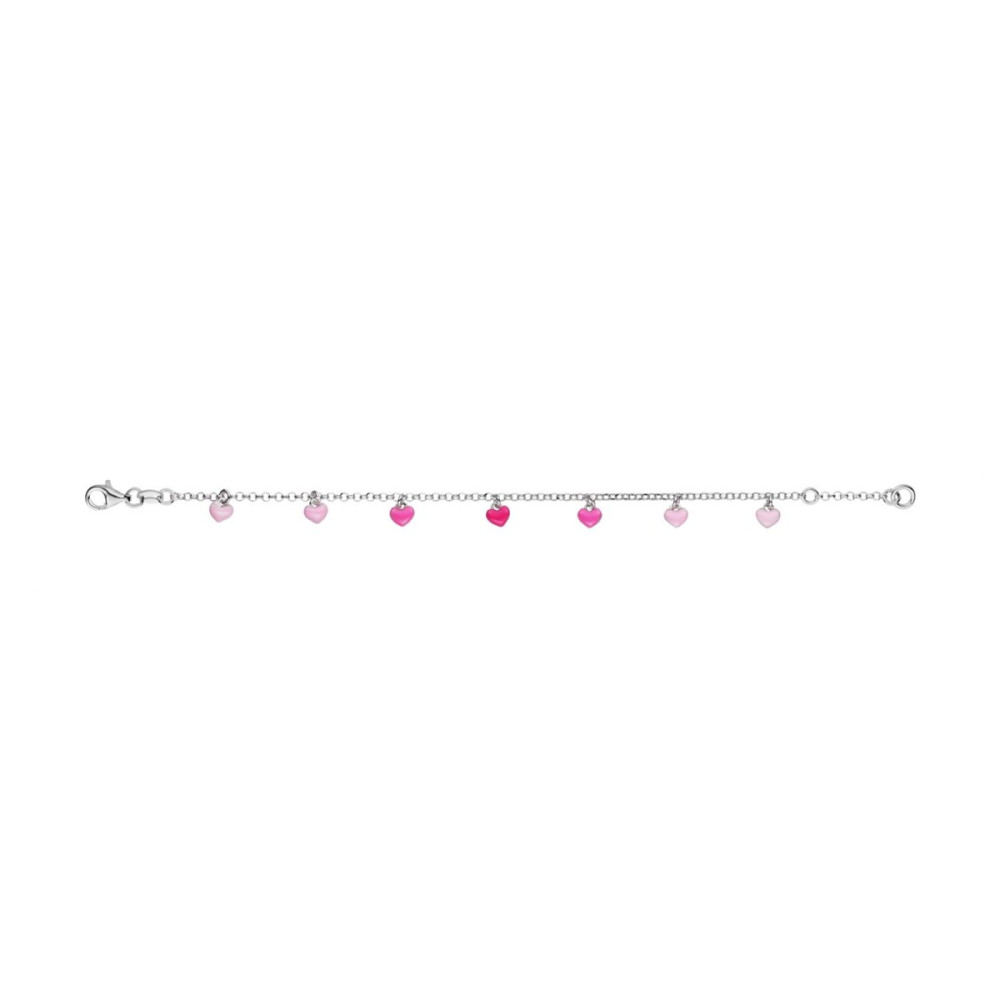 glow-104-0692-16-armband-met-hanger-zilver-roze-hartjes-emaille-4-mm-hoog-lengte-14-16-cm