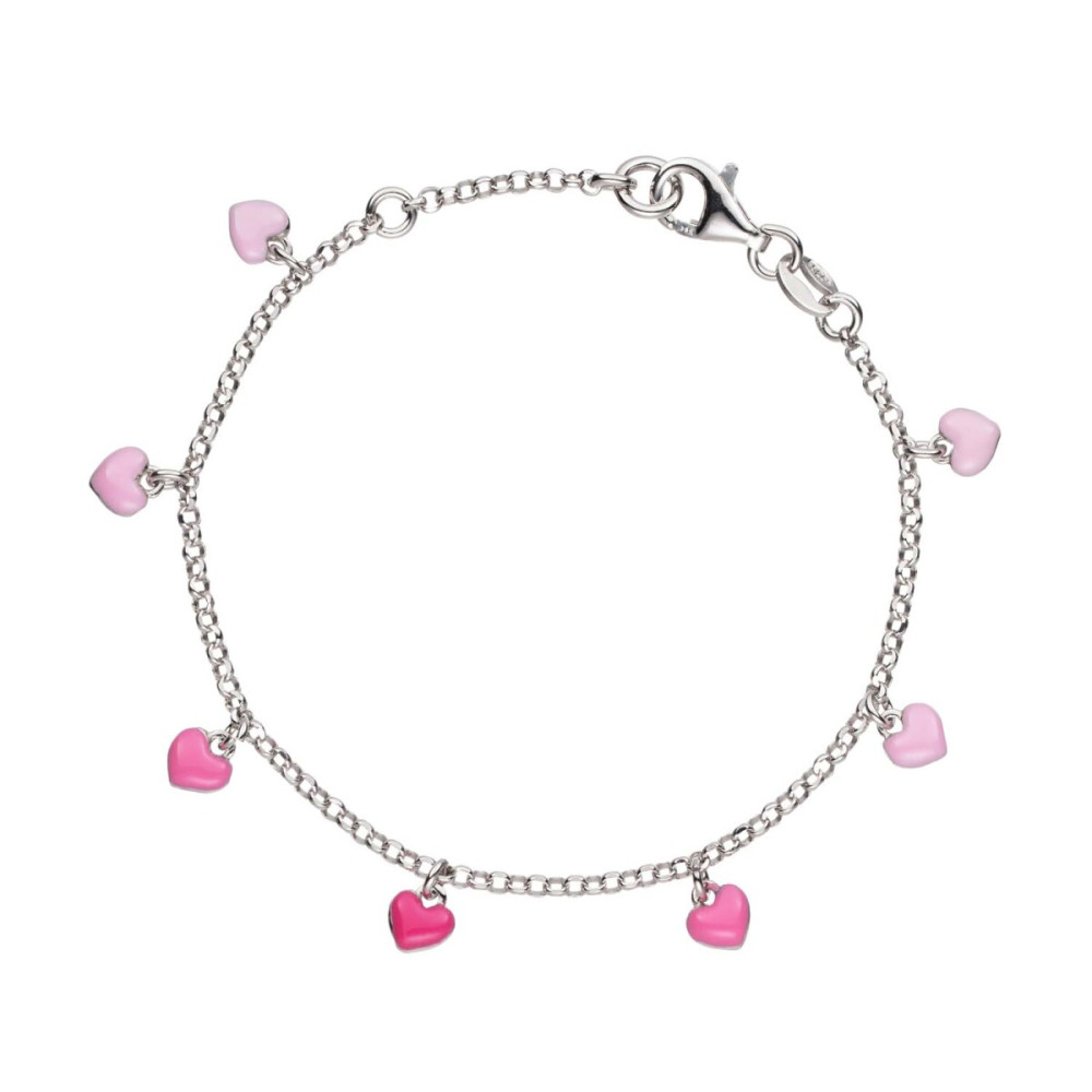 glow-104-0692-16-armband-met-hanger-zilver-roze-hartjes-emaille-4-mm-hoog-lengte-14-16-cm