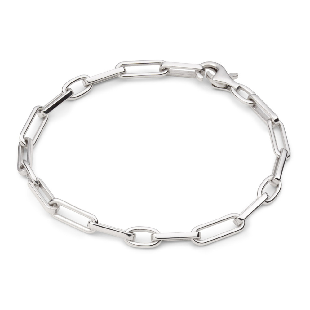 glow-104-0991-19-schakelarmband-zilver-paperclip-glanzend-5-mm-breedte-lengte-19-cm