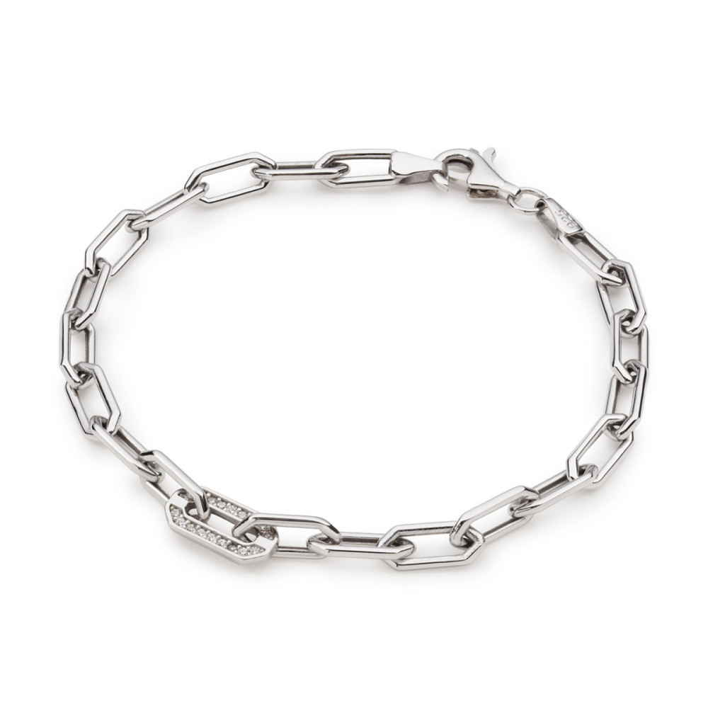 glow-104-0992-19-schakelarmband-zilver-paperclip-zirkonia-pave-glanzend-6-mm-breedte-lengte-19-cm