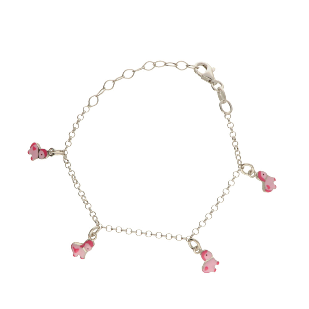 glow-104-1324-16-armband-met-hanger-zilveren-anker-roze-lama-figuurtjes-5-mm-hoog-lengte-16-cm