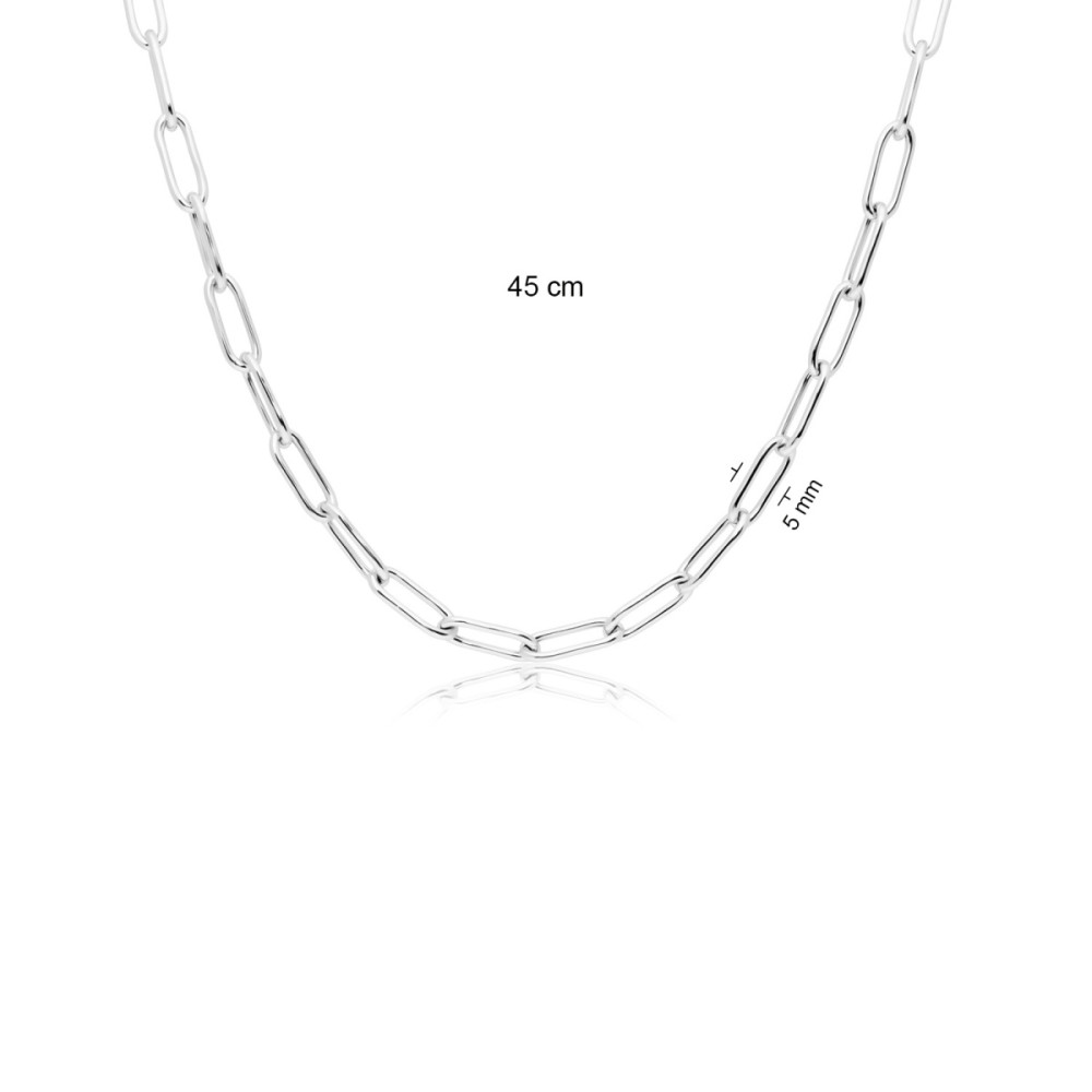 glow-104-2400-45-schakelketting-zilver-paperclipschakel-5-mm-breedte-lengte-45-cm
