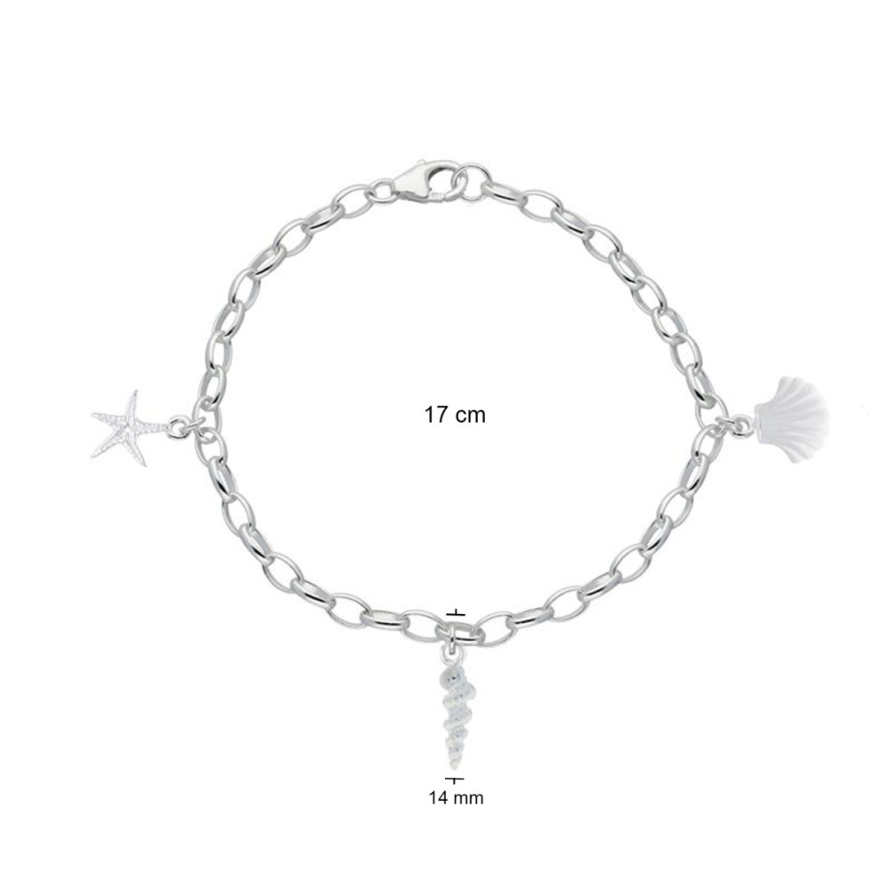 glow-104-6406-17-armband-met-hanger-zilver-glanzend-zeester-schelpen-2-mm-breedte-lengte-17-cm