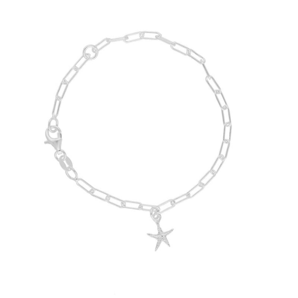 glow-104-6410-17-armband-met-hanger-zilver-glanzend-zeester-2-mm-breedte-lengte-17-cm