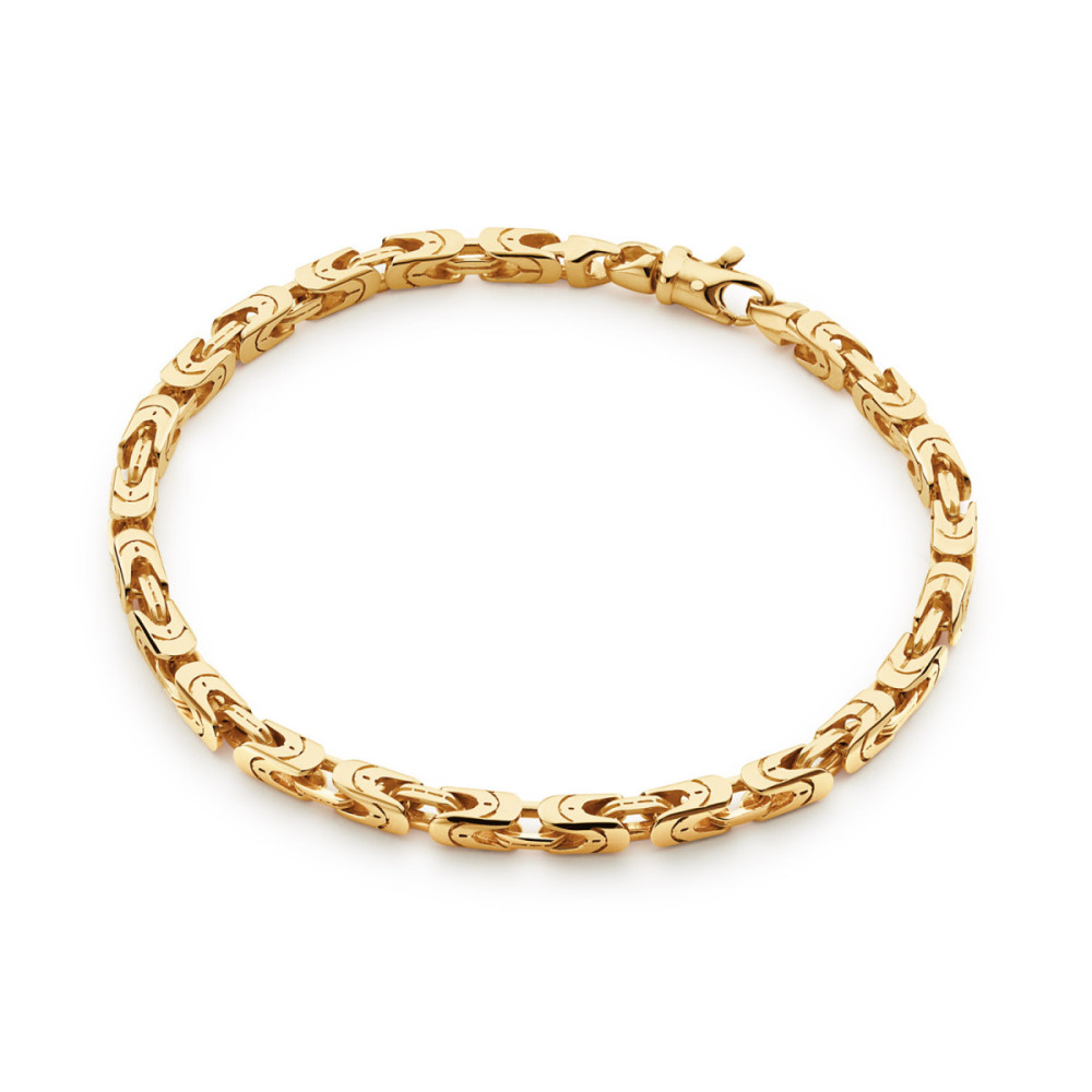 glow-104-8256-20-schakelarmband-zilver-gold-plated-koningsschakel-glanzend-3-mm-breedte-lengte-20-cm