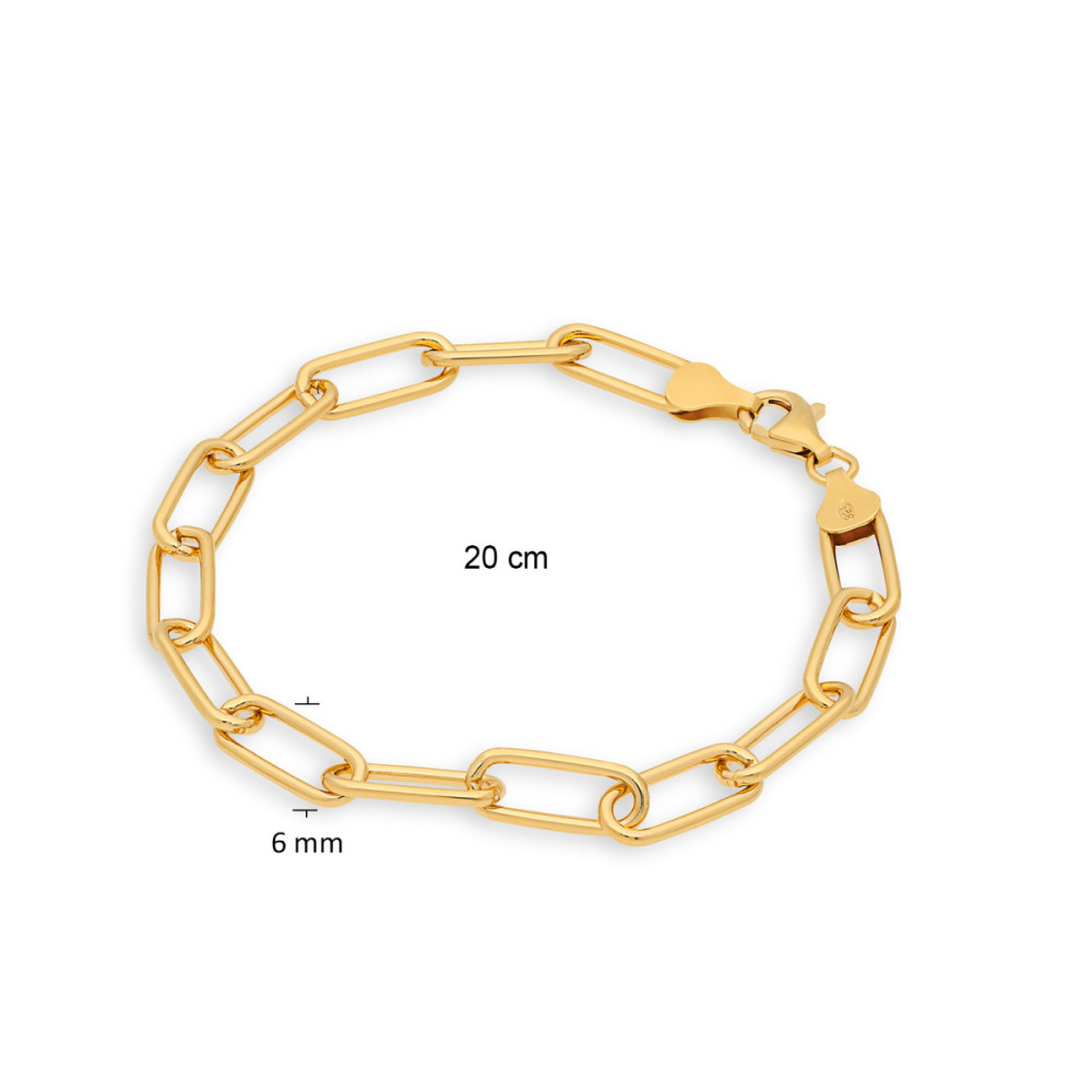 glow-104-8391-20-schakelarmband-gold-plated-paperclip-glanzend-6-mm-breedte-lengte-20-cm
