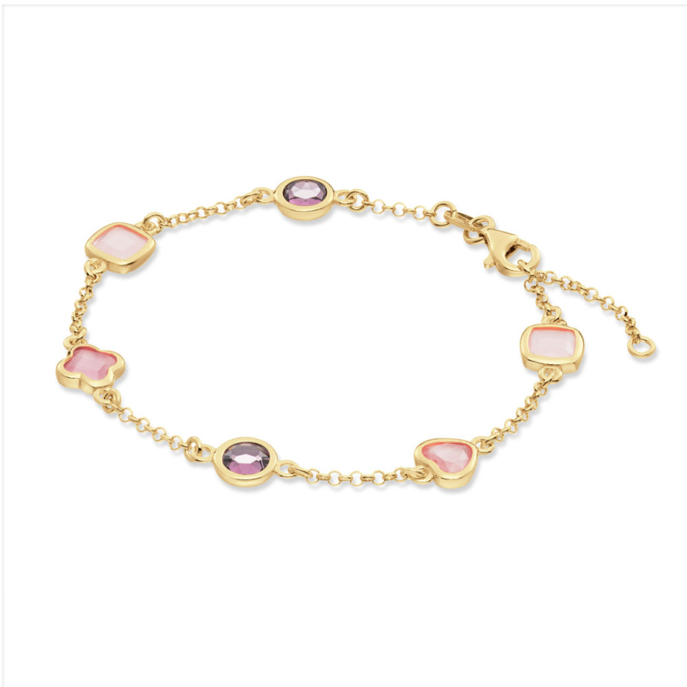 glow-104-8625-19-armband-met-hanger-glanzend-gold-plated-zirkonia-roze-paars-7-mm-breedte-lengte-17-5-19-5-cm