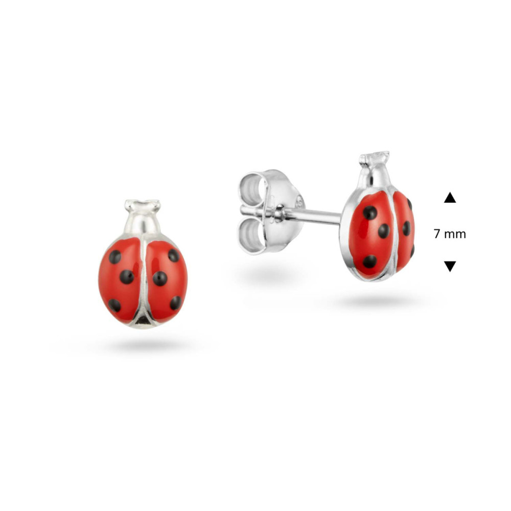 glow-106050400-oorknopjes-lieveheersbeestje-925-zilver-emaille-glanzend-7-mm-hoog