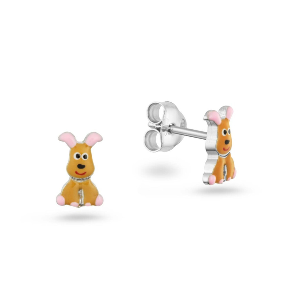 glow-106050800-oorknopjes-zilver-emaille-hond-glanzend-7-mm