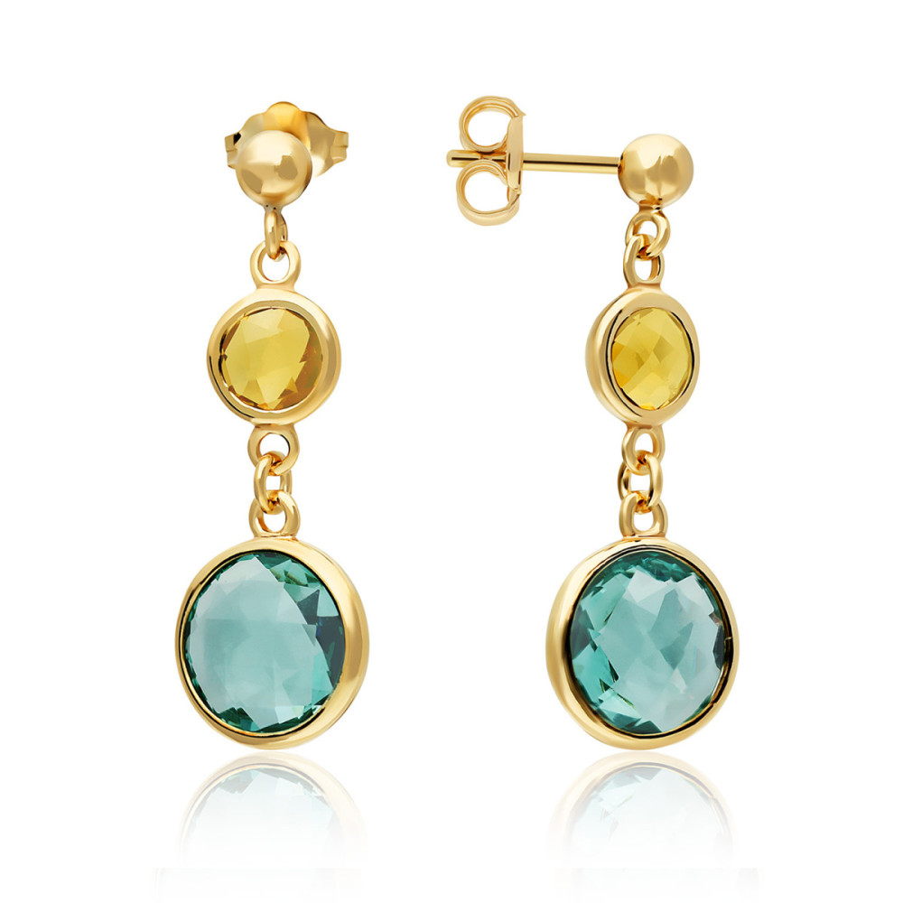 glow-106860901-oorhangers-gold-plated-multicolor-zirkonia-rond-11-mm-breed-x-24-mm-hoog