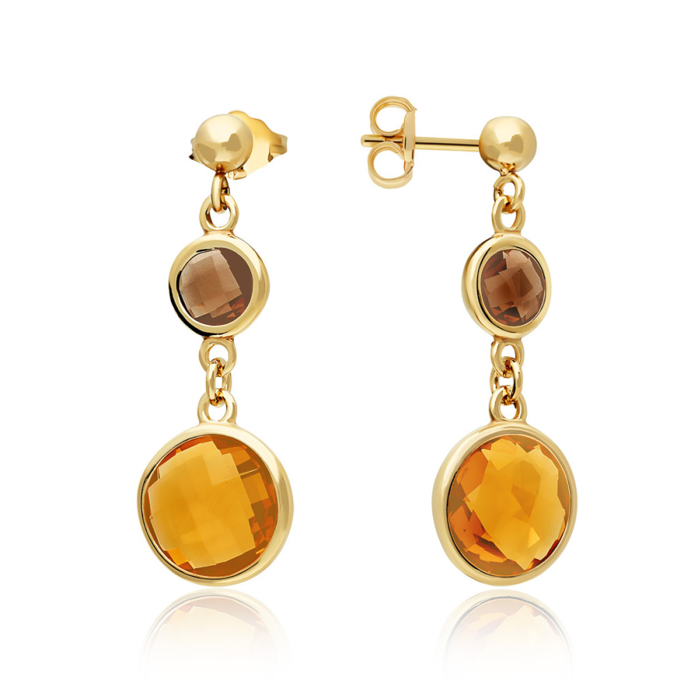 glow-106861000-oorhangers-gold-plated-zirkonia-ovale-en-ronde-steen-11-mm-breed-x-24-mm-hoog