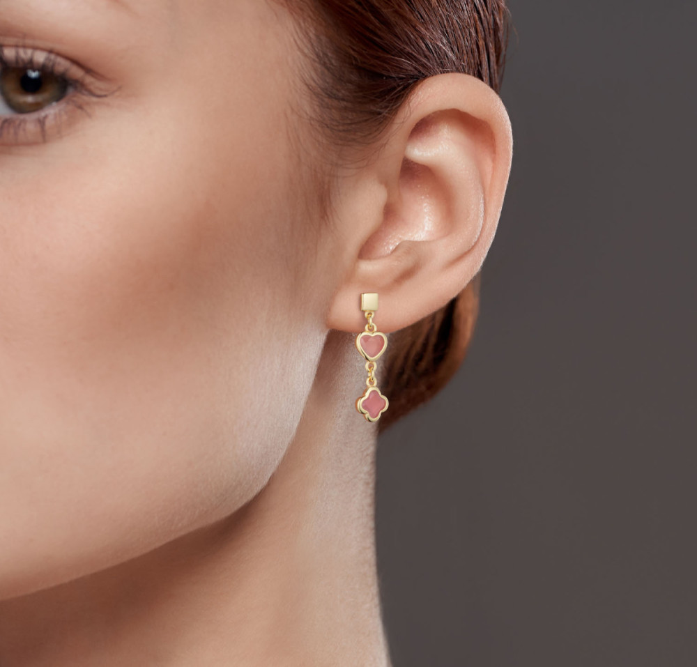 glow-106862500-oorhangers-gold-plated-roze-zirkonia-hart-en-klaver-8-mm-breed-x-27-mm-hoog