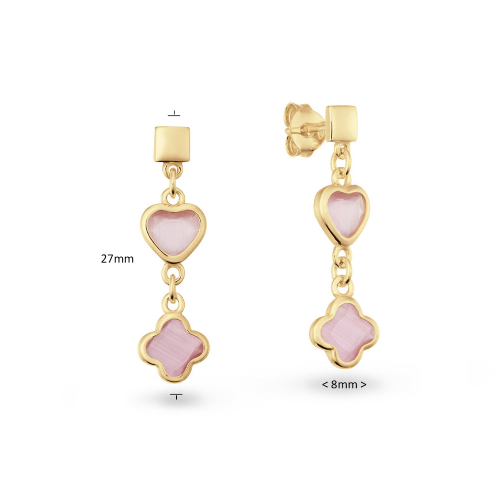 glow-106862500-oorhangers-gold-plated-roze-zirkonia-hart-en-klaver-8-mm-breed-x-27-mm-hoog