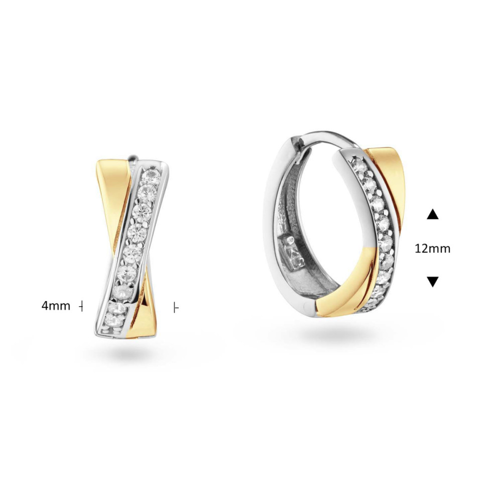 glow-107076200-klapoorringen-bicolor-verguld-zilver-zirkonia-stenen-modern-4-mm-breed-x-12-mm-diameter